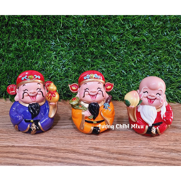 Bộ 03 tượng Tam Đa Phúc Lộc Thọ size 7cm